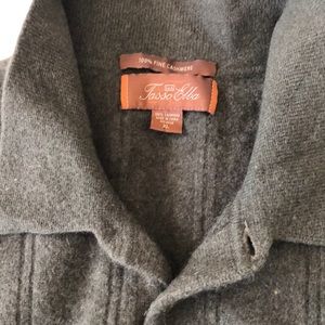 Green Cashmere Men’s Collard Button Up Sweater